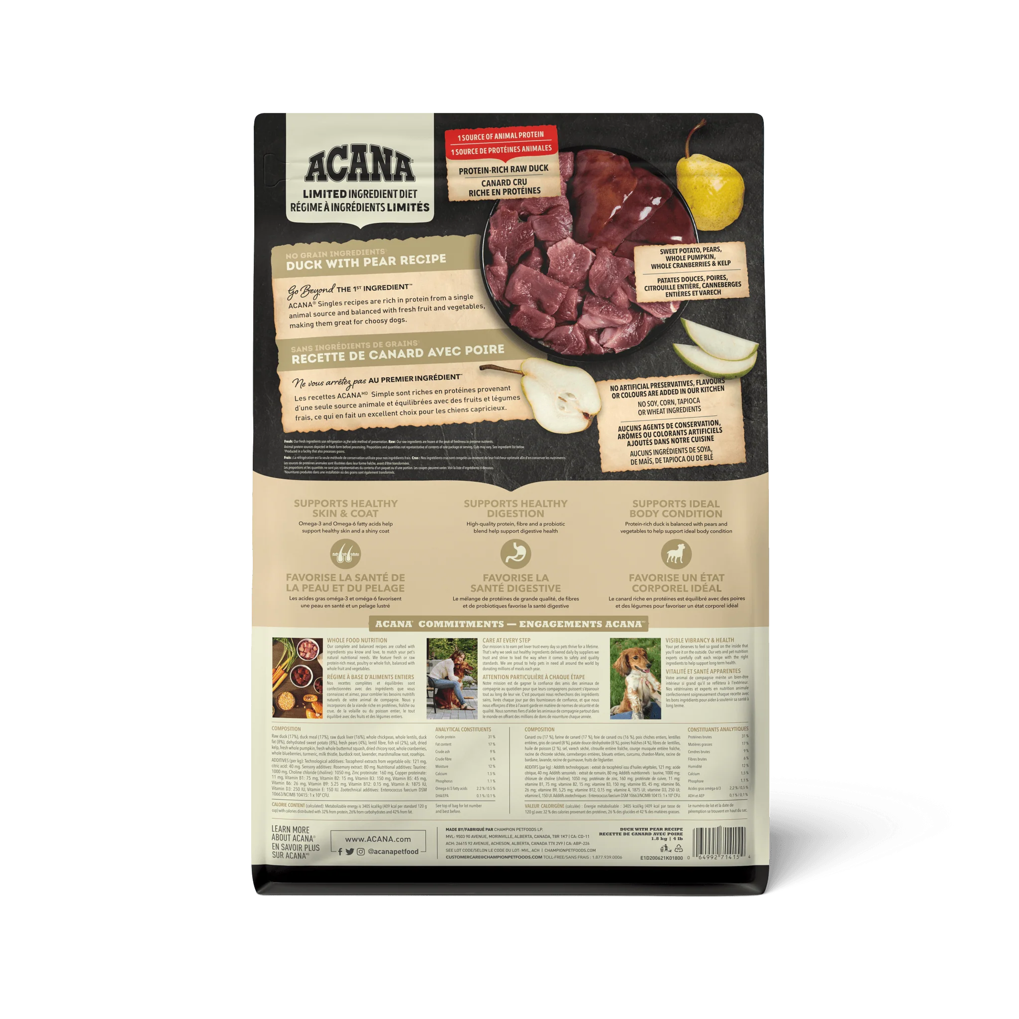 Acana Singles Limited Ingredient Diet Duck & Pear Dog Food Recipe - Image 3