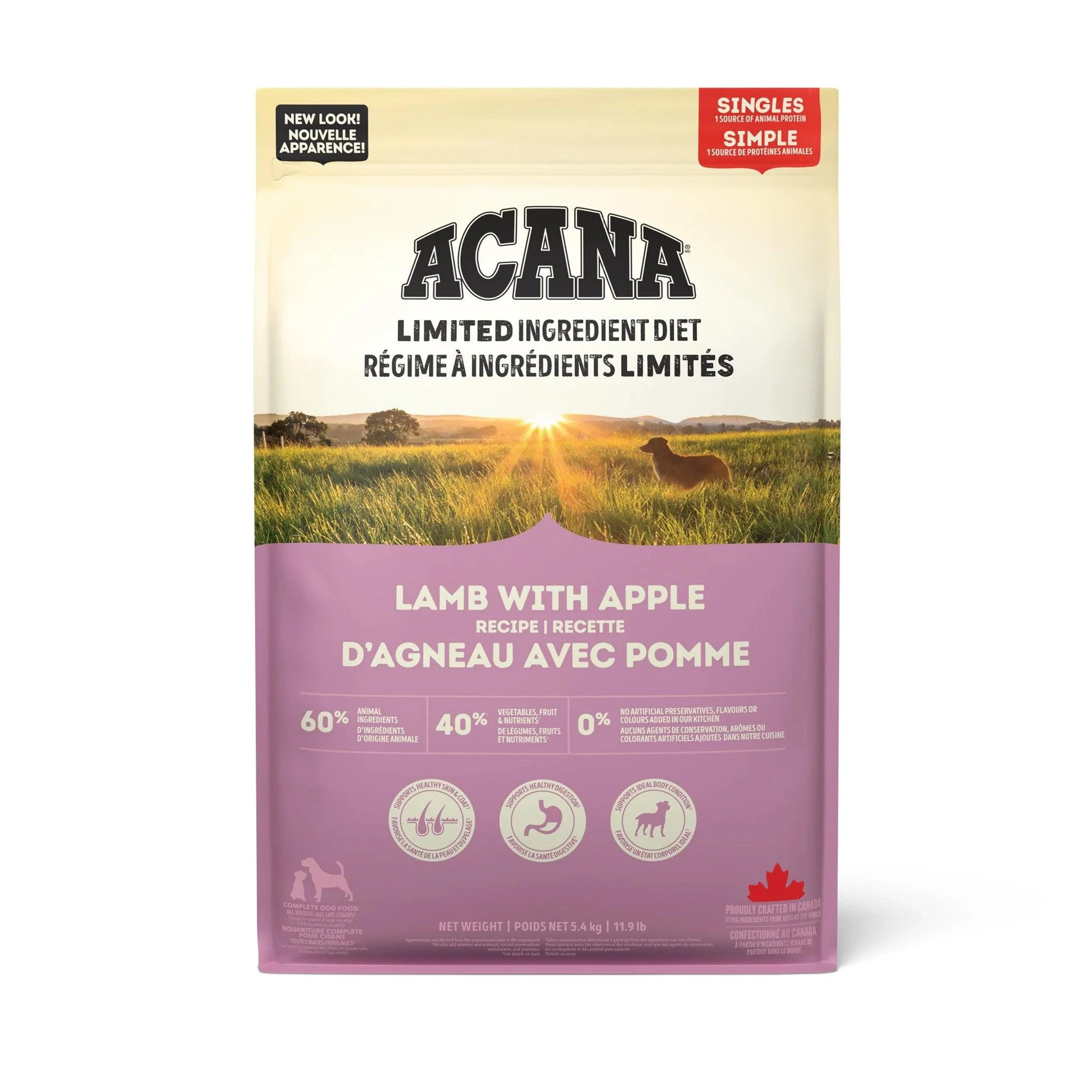 Acana Singles Limited Ingredient Diet Lamb & Apple Dog Food Recipe