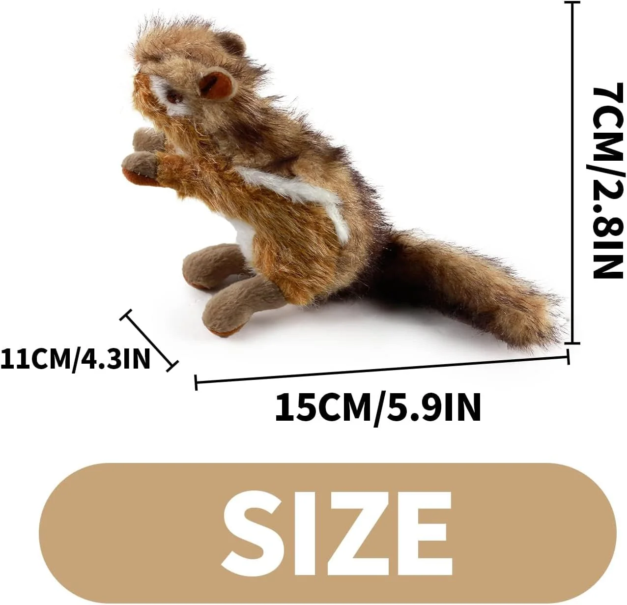 All for Paws Classic Chipmunk Toy - Image 2