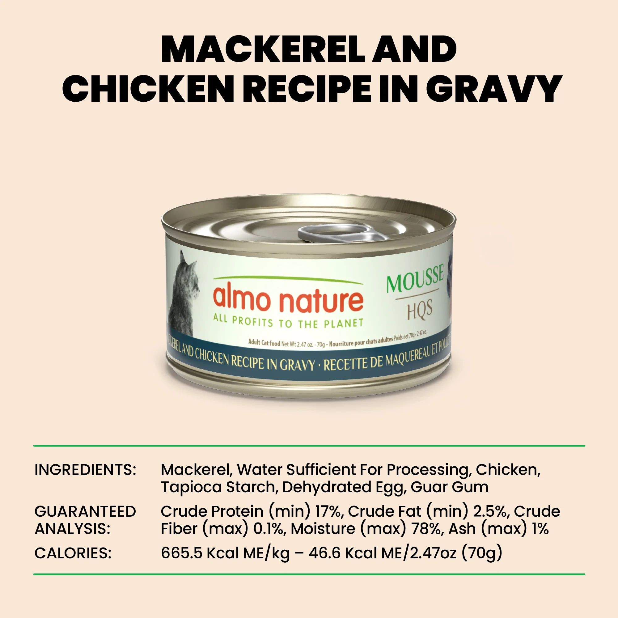Almo Nature Mousse HQS Mackerel And Chicken In Gravy - Image 6