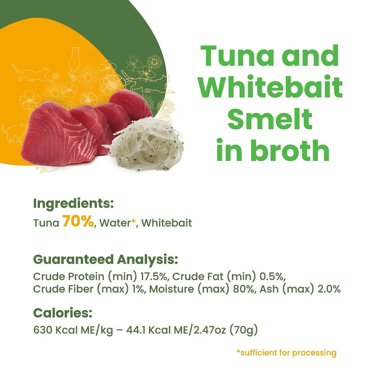 Almo Nature HQS Natural Tuna & Whitebait Smelt in Broth Grain-Free Canned Cat Food - Image 3