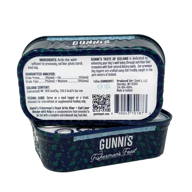 Gunni's Pet Arctic Char & Cod Liver Recipe With Kelp Food Topper For Dogs - Image 3