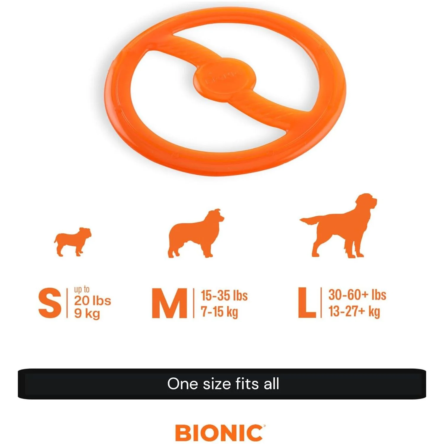 Bionic Rubber Toss-N-Tug Ring Dog Toy - Image 2