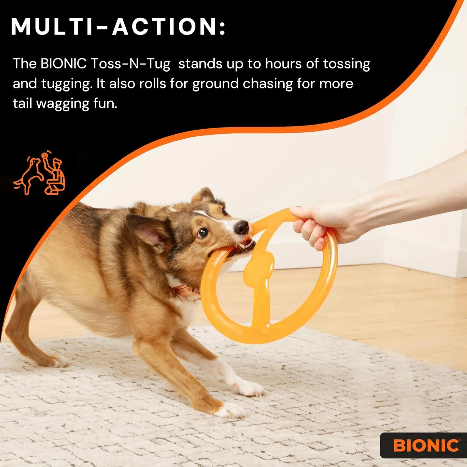 Bionic Rubber Toss-N-Tug Ring Dog Toy - Image 5