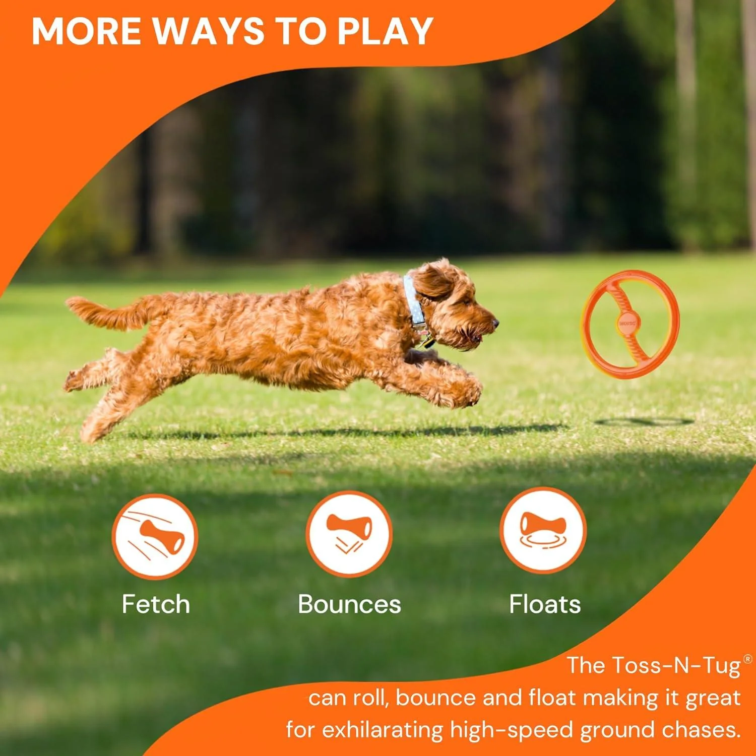 Bionic Rubber Toss-N-Tug Ring Dog Toy - Image 7