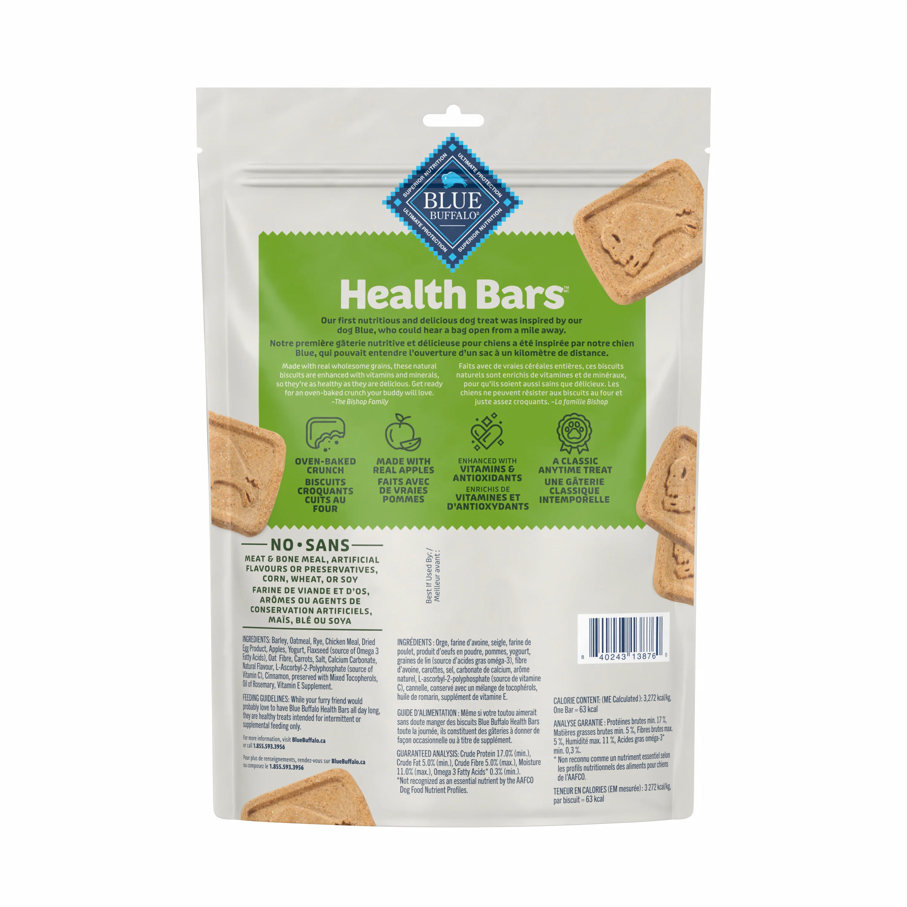 Blue Buffalo Health Bars Dog Treats Apple & Yogurt - Image 2