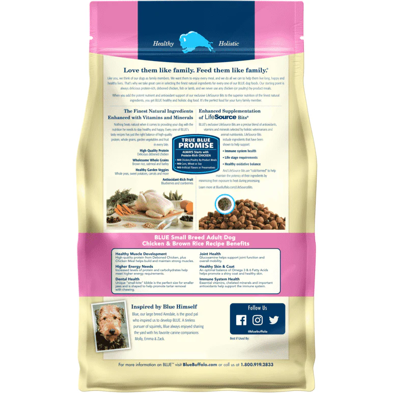 Blue Buffalo Life Protection Dog Food Small Breed Chicken & Brown Rice - Image 8