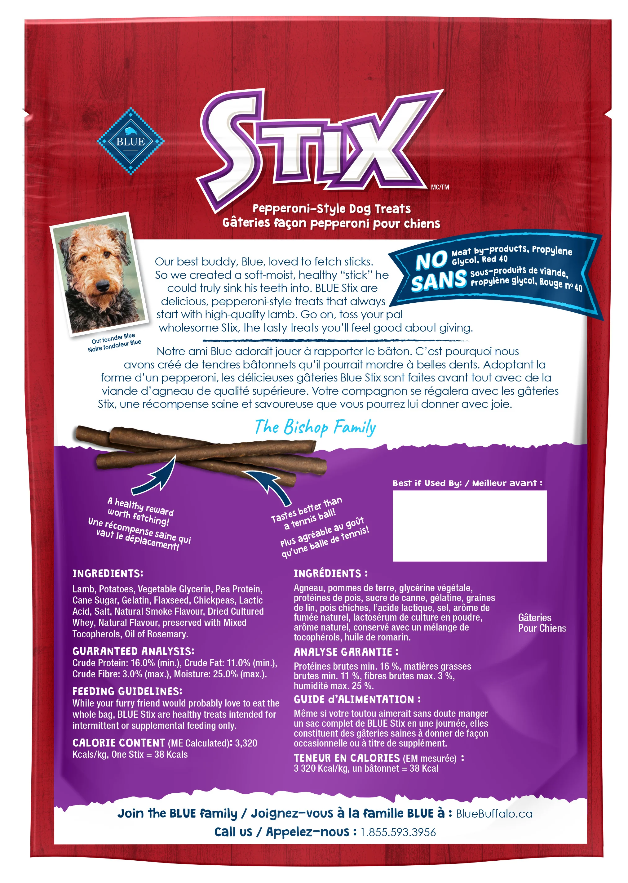 Blue Buffalo Stix Dog Treats Lamb - Image 3