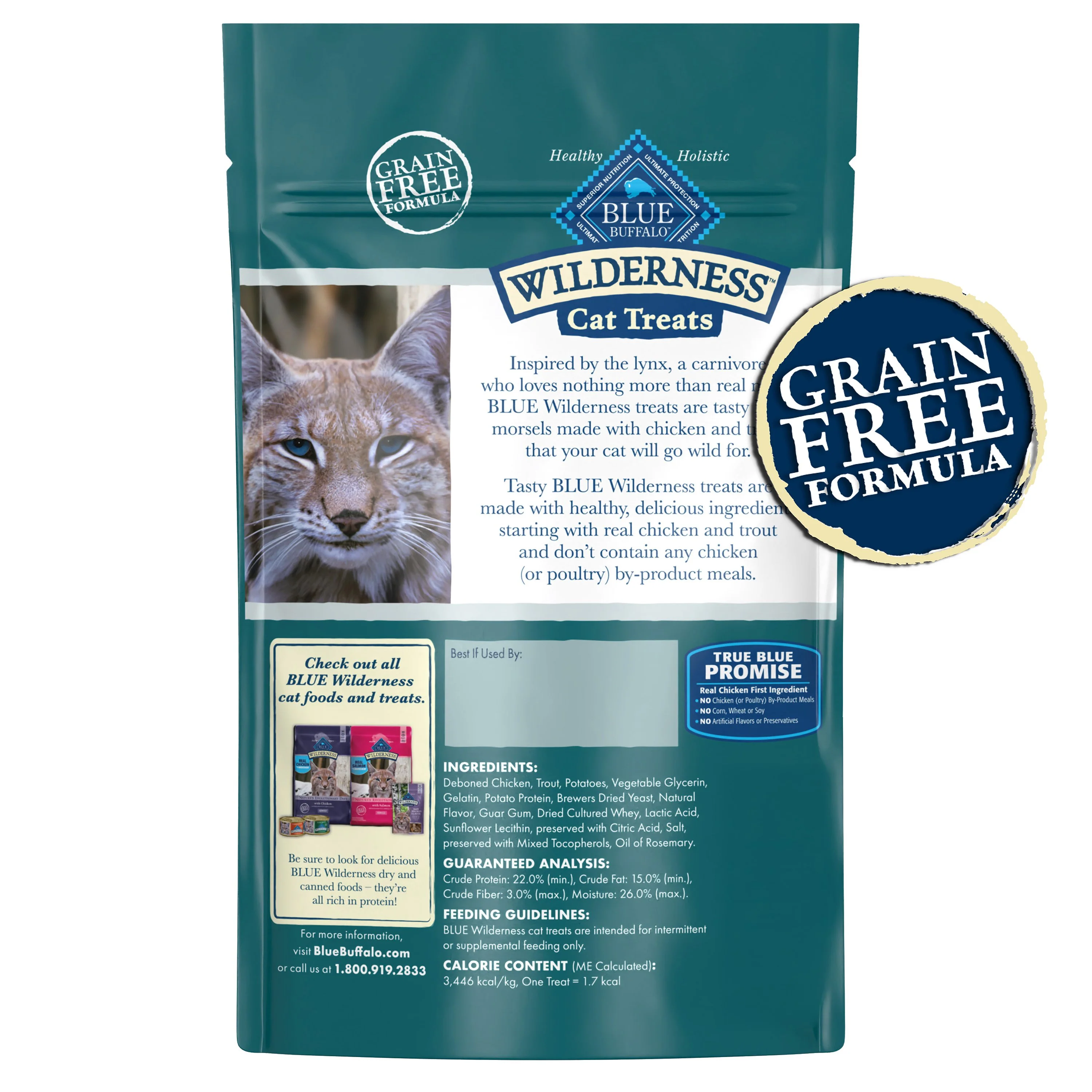 Blue Buffalo Wilderness Cat Treats Chicken & Trout - Image 3
