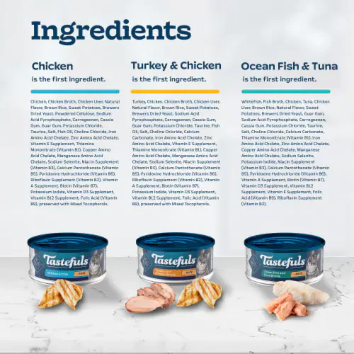 Blue Buffalo Tastefuls Cat Wet Food Variety Pack Ocean Fish & Tuna - Image 2