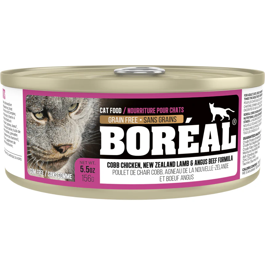 Boréal Cobb Chicken New Zealand Lamb Angus Beef Formula Canned Cat Food