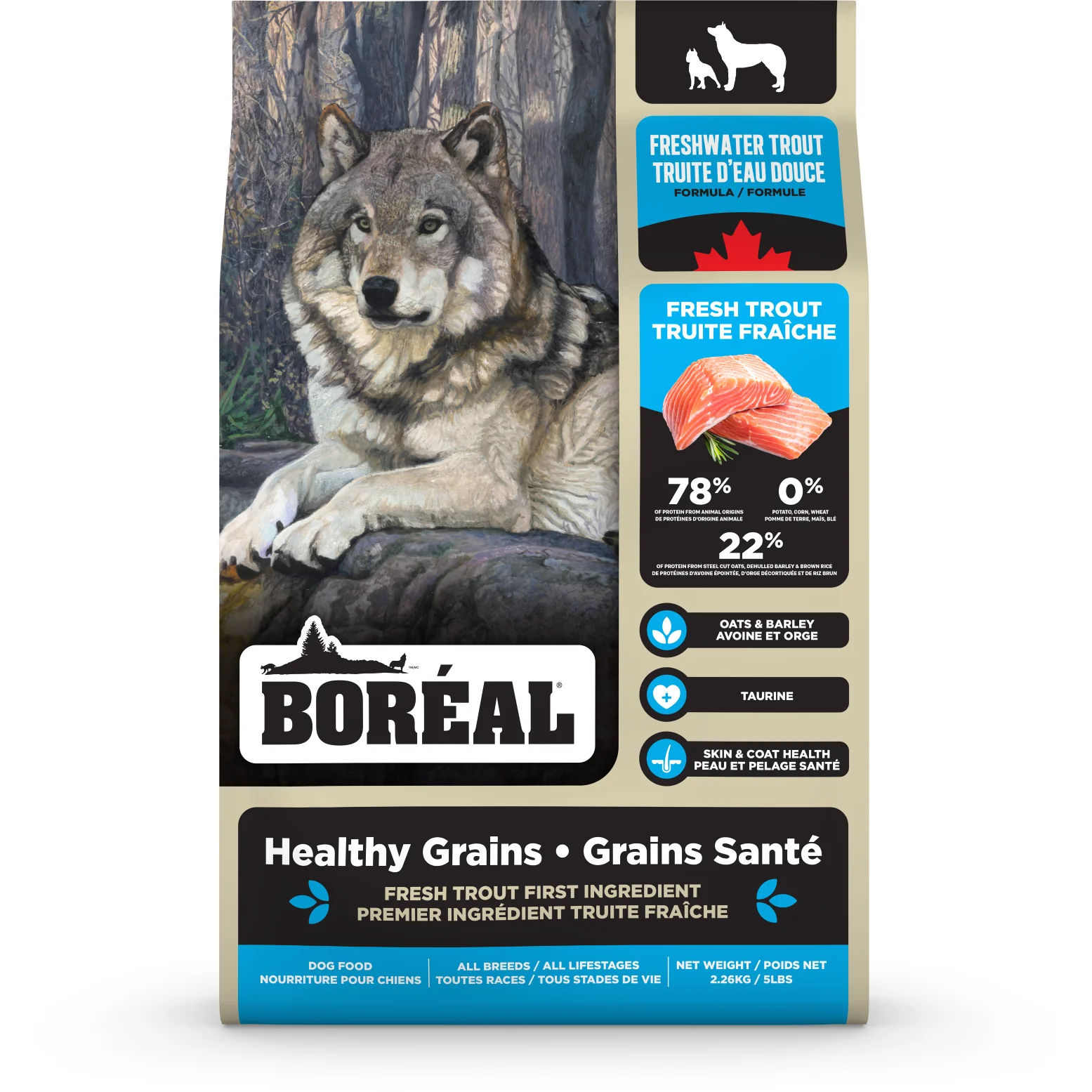 Boréal Healthy Grains Dog Freshwater Trout Formula