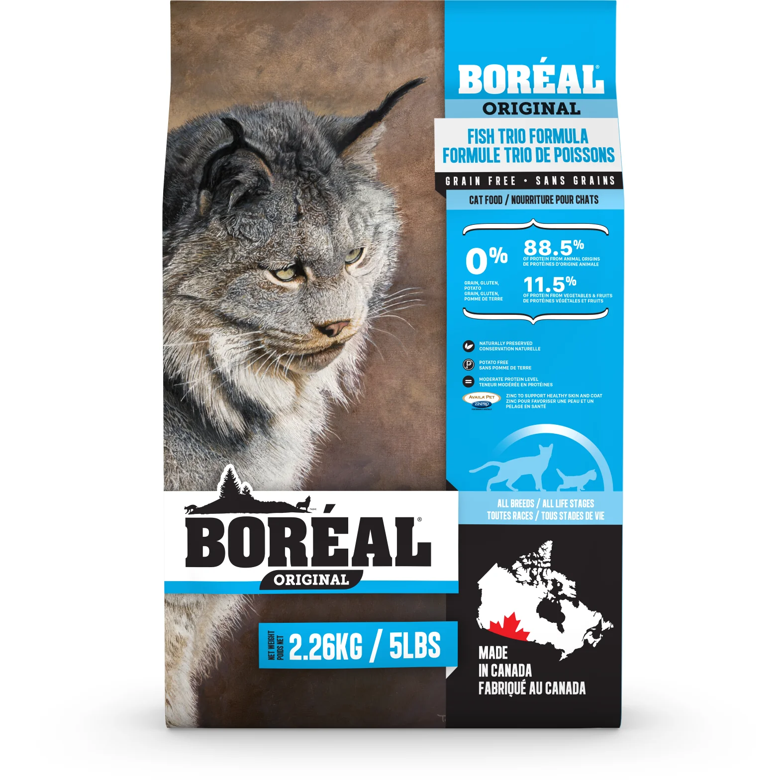 Boréal Original Cat Food All Breeds Fish Trio Formula