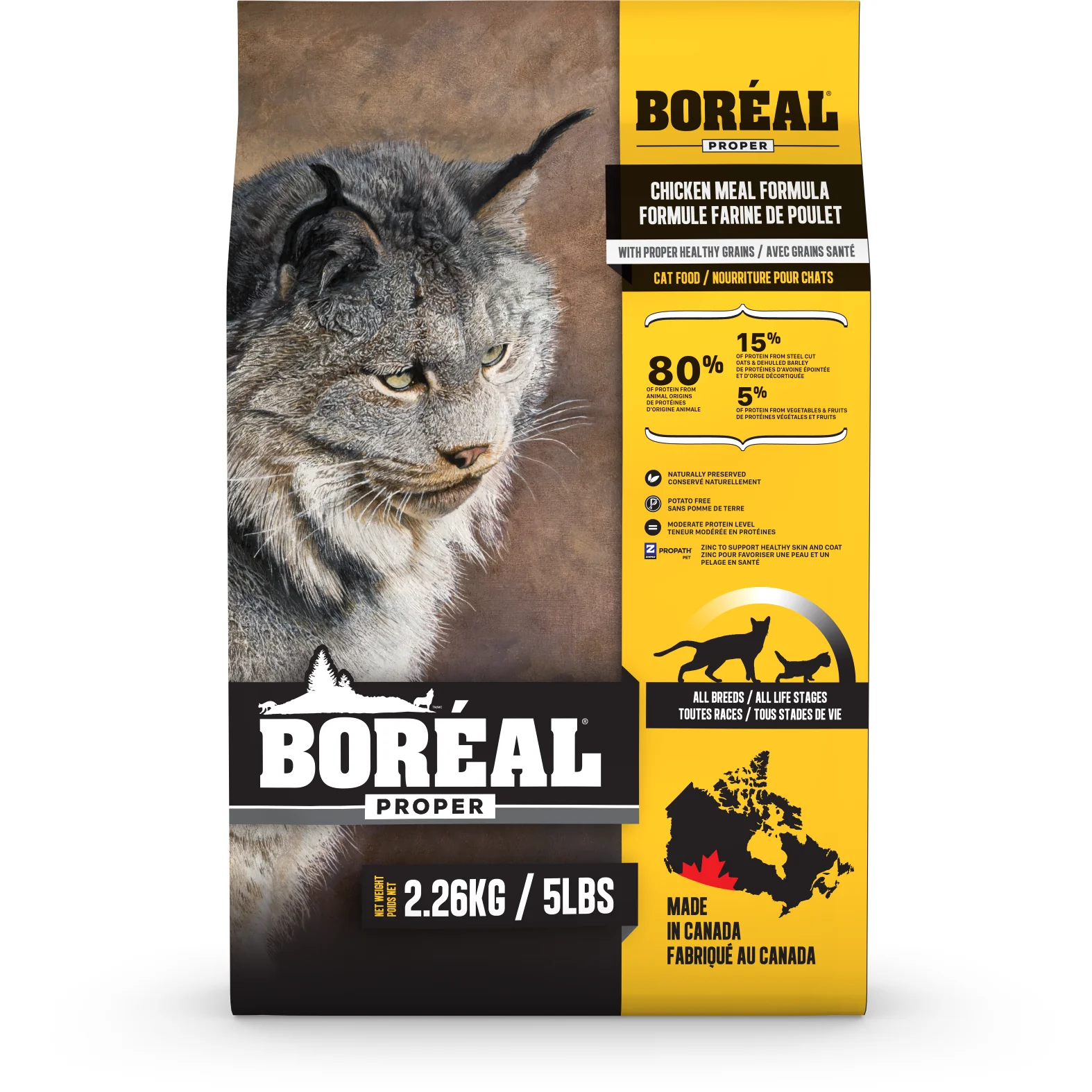 Boréal Proper Cat Food All Breeds Chicken Meal Formula