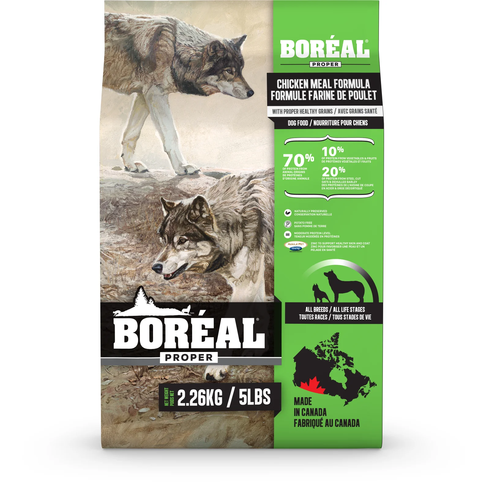 Boréal Proper Dog Food All Breeds Chicken Meal Formula
