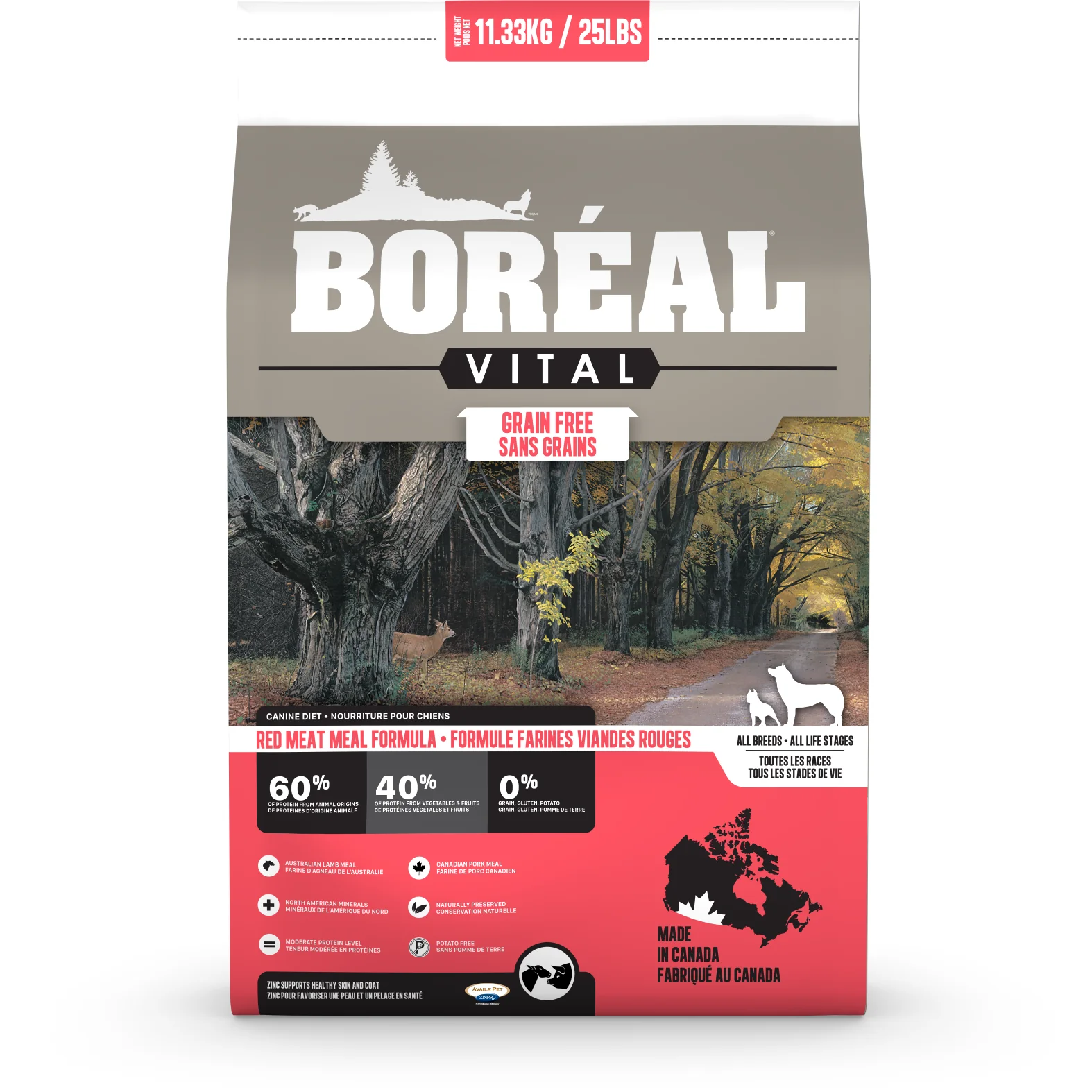 Boréal Vital Dog Food All Breeds Red Meat Meal Formula - Image 2