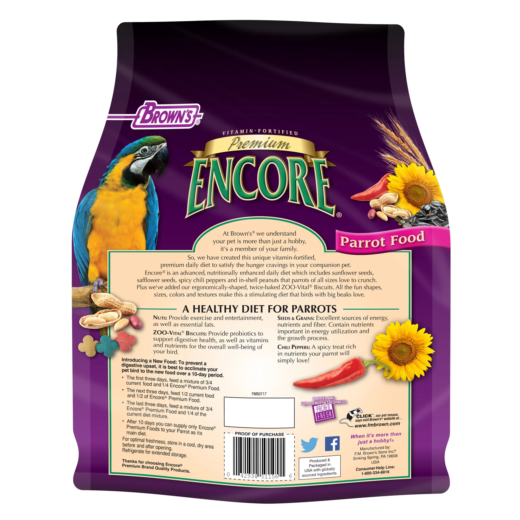 Brown's Premium Encore Parrot Food - Image 4
