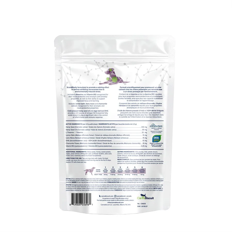 CannaBiscuit Calming with L-Theanine & Vitamin B12 for Dogs - Image 2