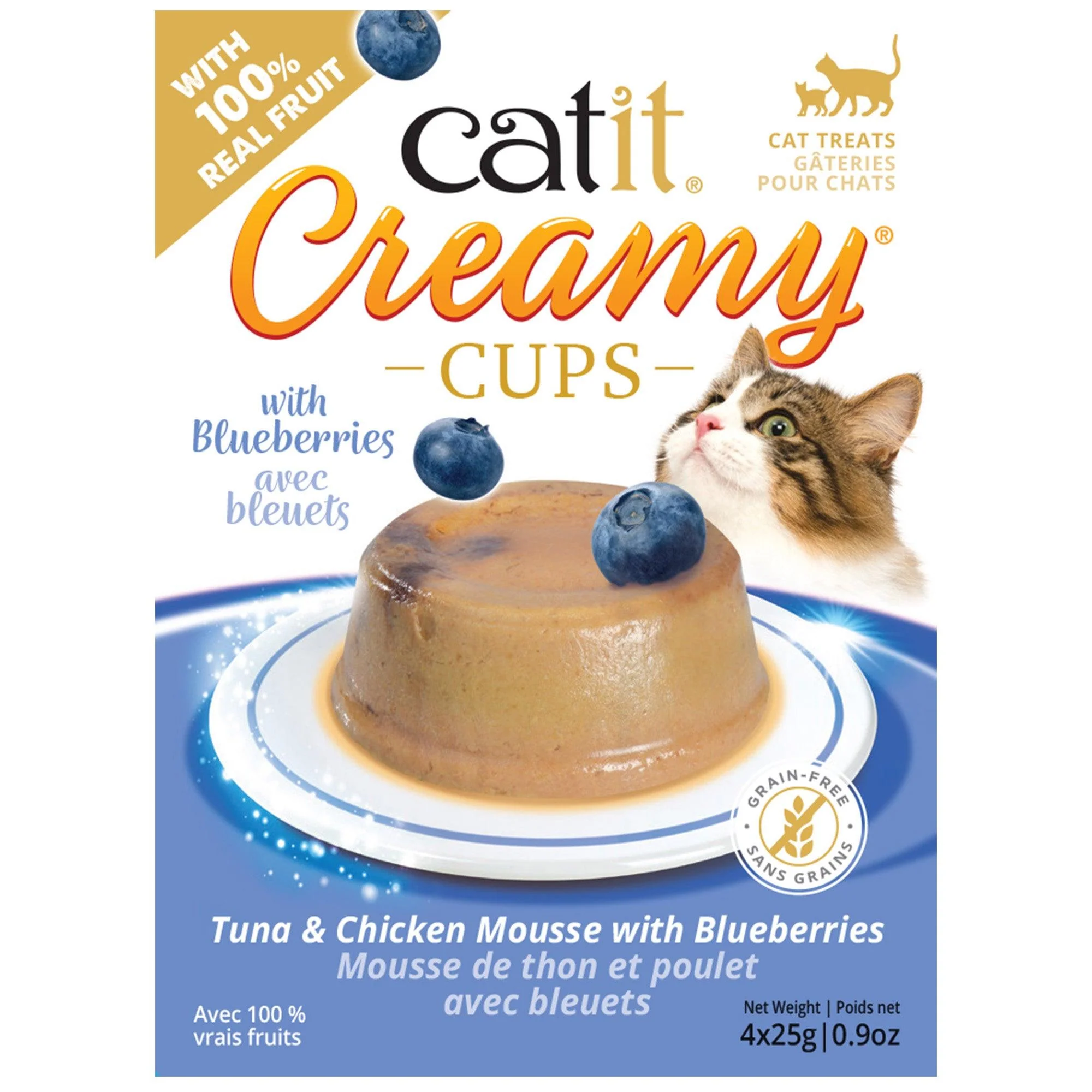 Catit Creamy Cups Tuna & Chicken Mousse with Blueberry - Image 4