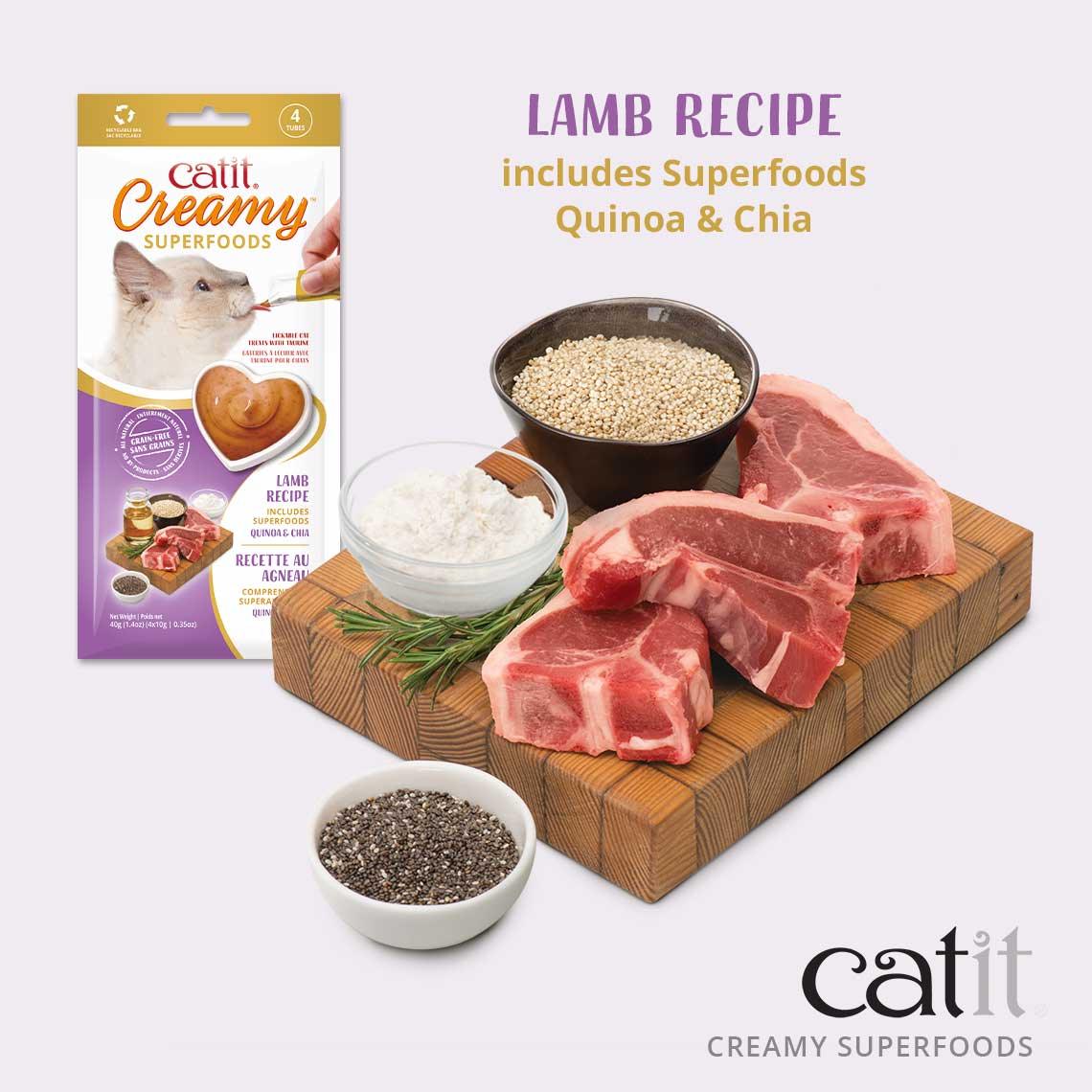 Catit Creamy Superfood Treats Lamb with Quinoa & Chia - Image 3