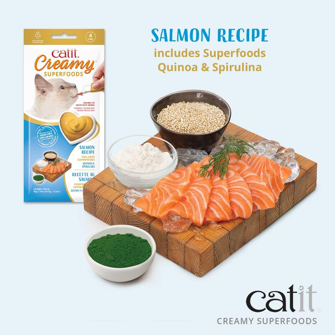 Catit Creamy Superfood Treats Salmon with Quinoa & Spirulina - Image 3