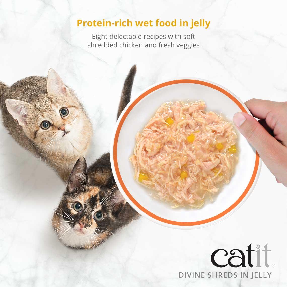 Catit Divine Shreds Chicken In Jelly Multipack - Image 3