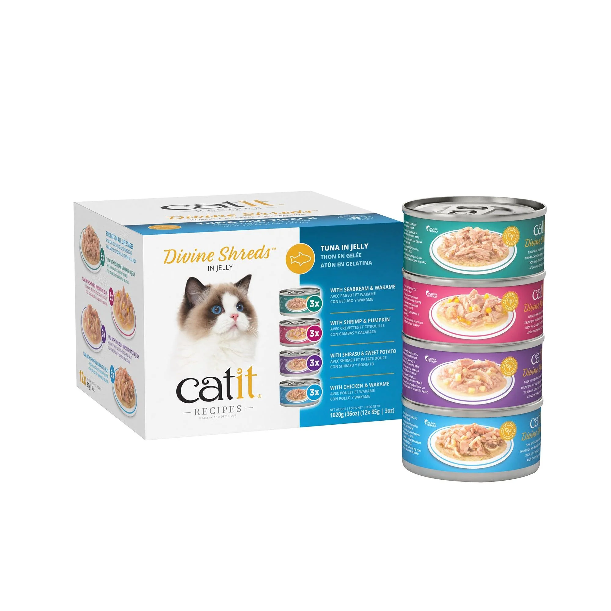 Catit Divine Shreds Tuna In Jelly Multipack - Image 2