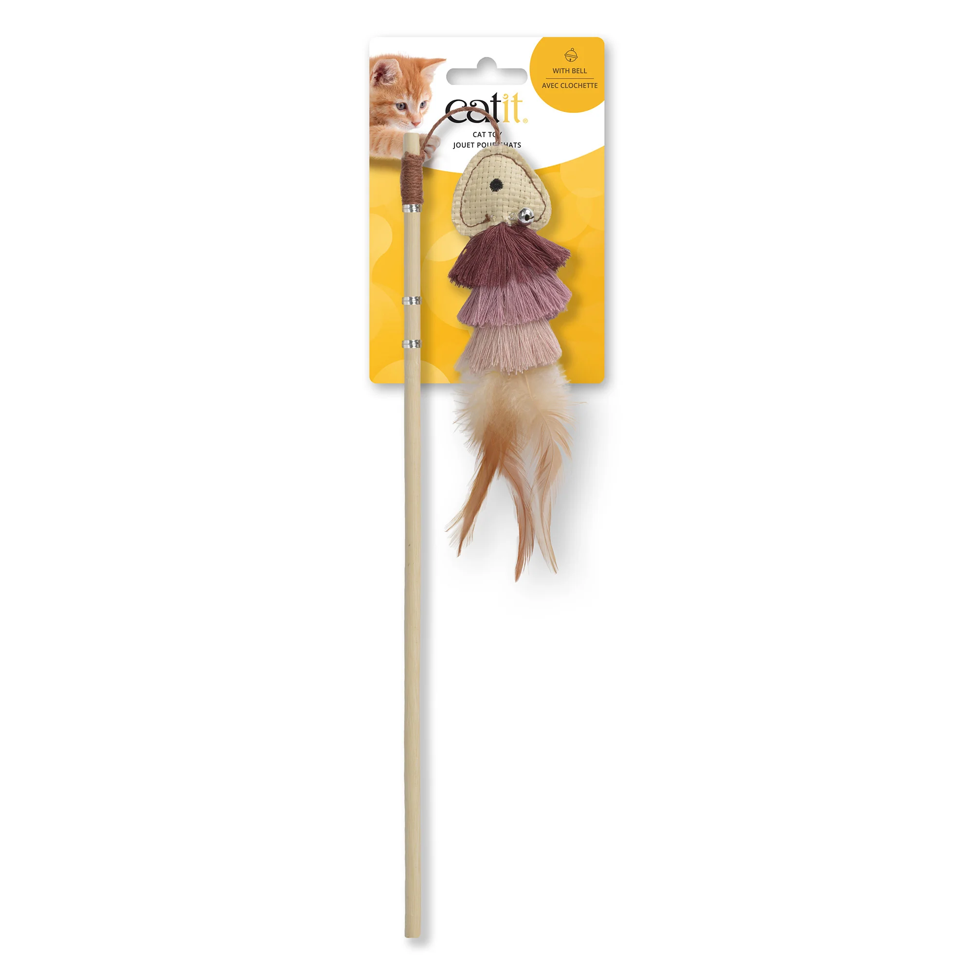 Catit Toy Fish Teaser with Feather Tail
