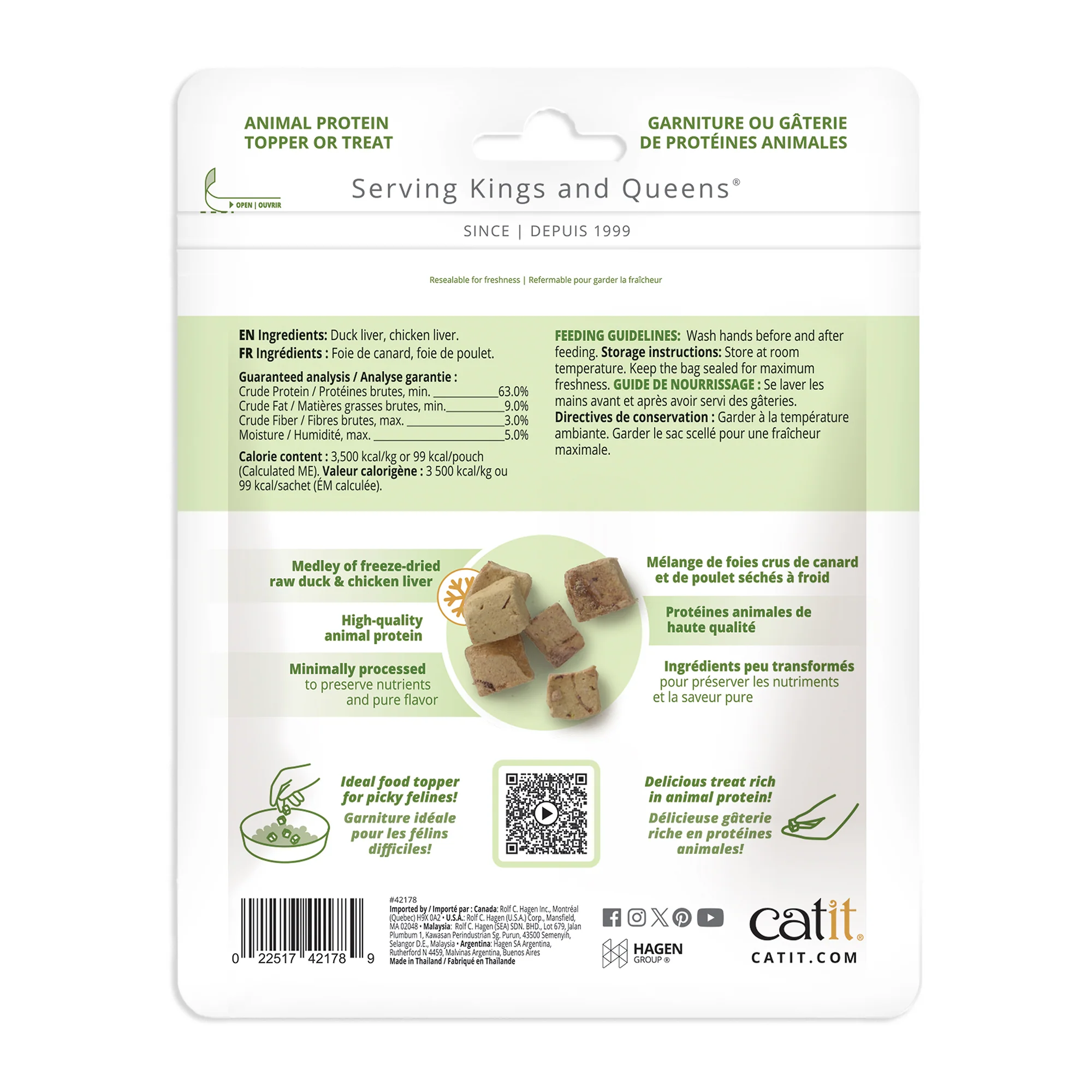 Catit Freeze-Dried Raw Duck & Chicken Liver Cat Treats - Image 2