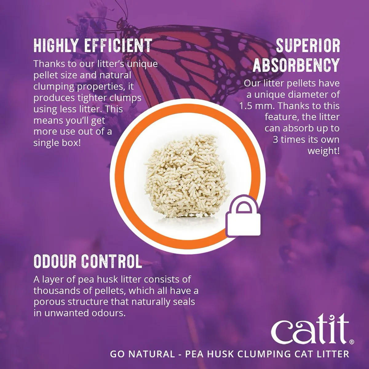 Catit Go Natural Pea Husk Litter Vanilla Scented - Image 3