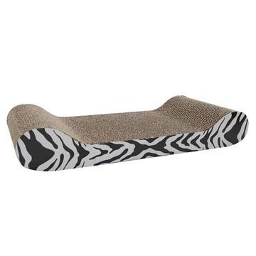 CatIt Lounge Style Scratcher White Tiger Pattern