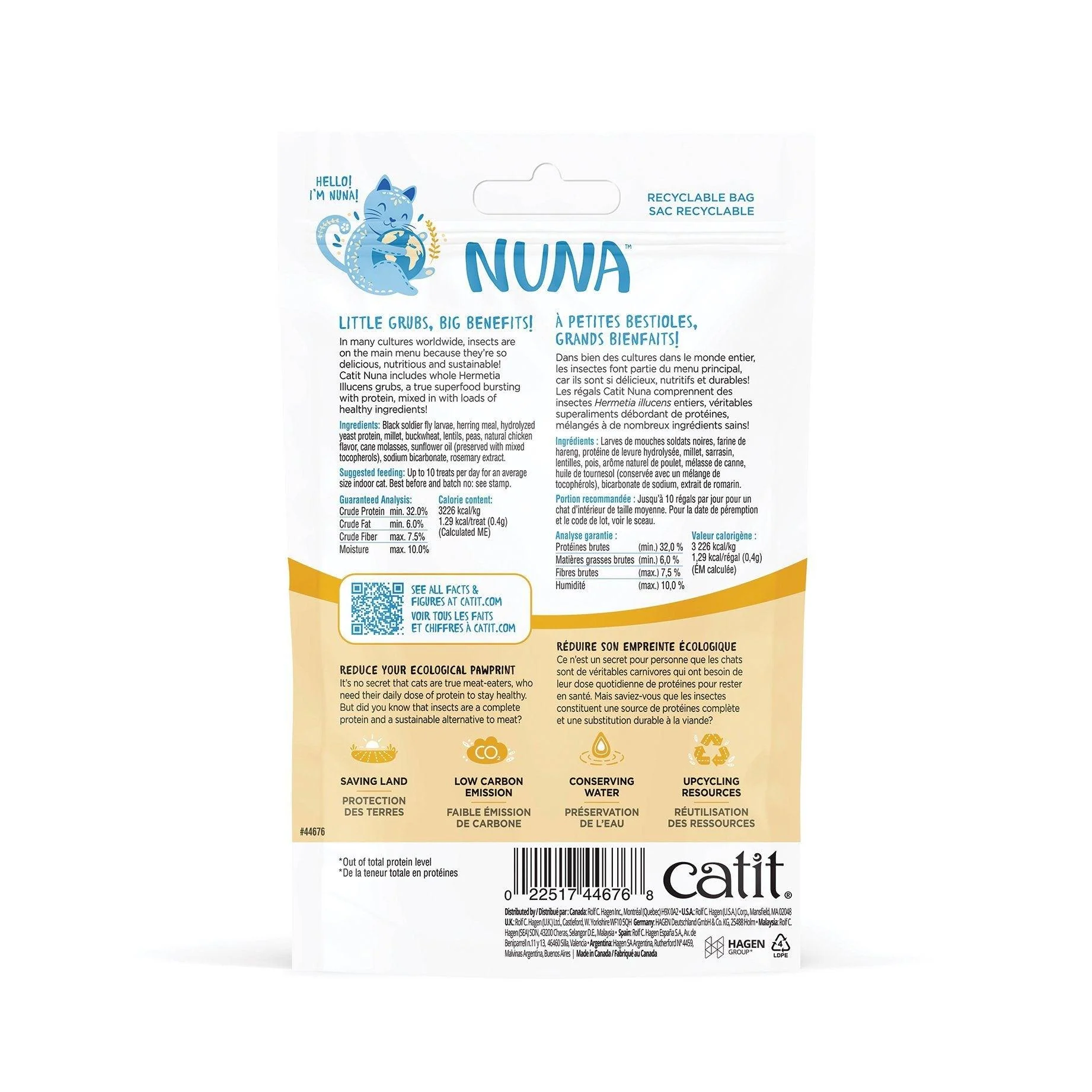 Catit Nuna Cat Treat Insect Protien & Herring - Image 2