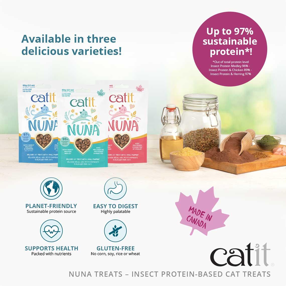 Catit Nuna Cat Treat Insect Protien & Herring - Image 3