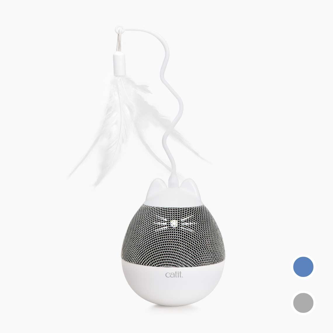 Catit Pixi Spinner Electronic Cat Toy White & Blue - Image 2