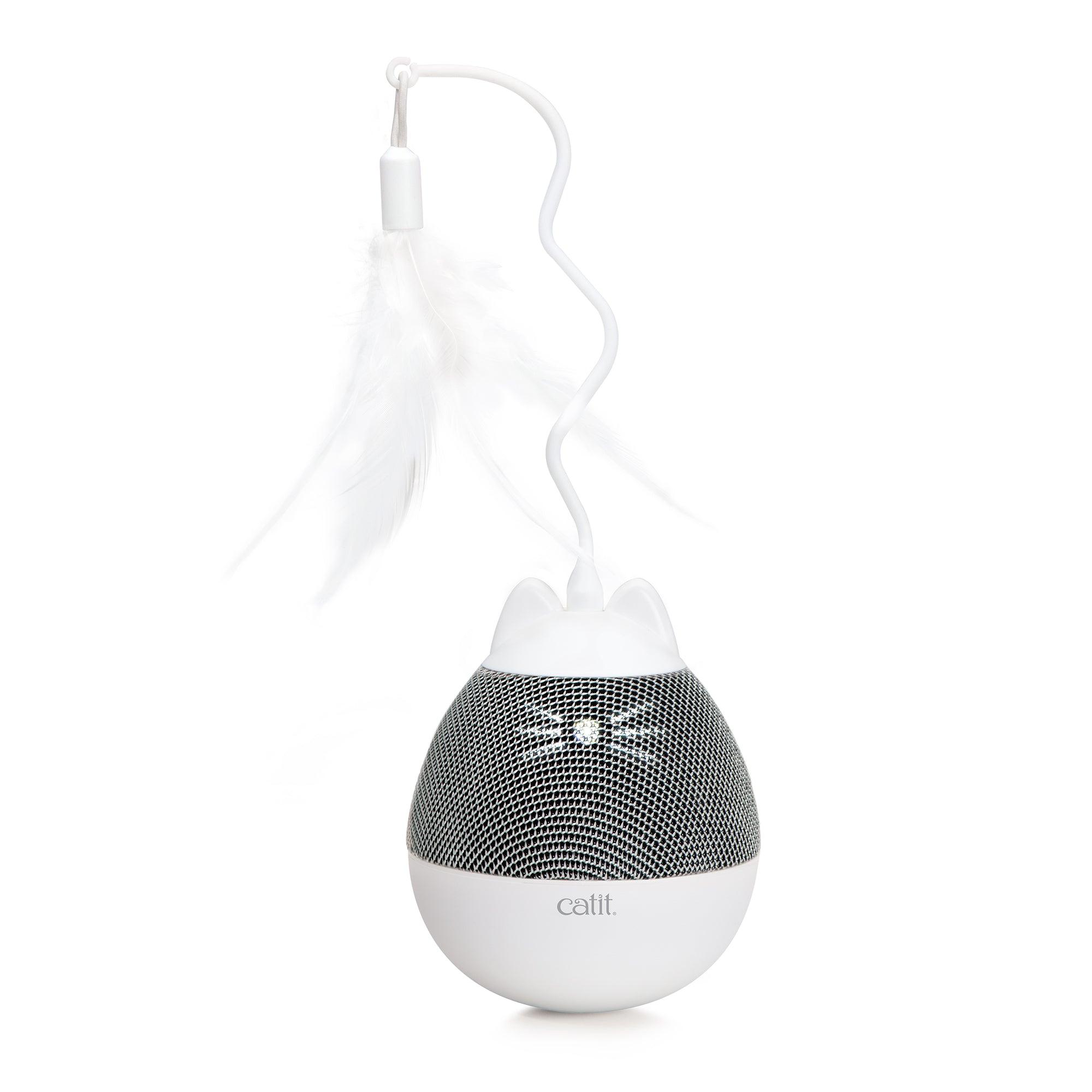 Catit Pixi Spinner Electronic Cat Toy White & Grey