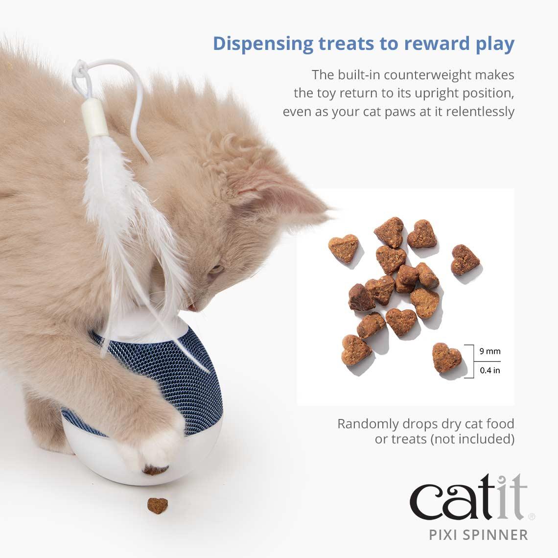 Catit Pixi Spinner Electronic Cat Toy White & Grey - Image 5