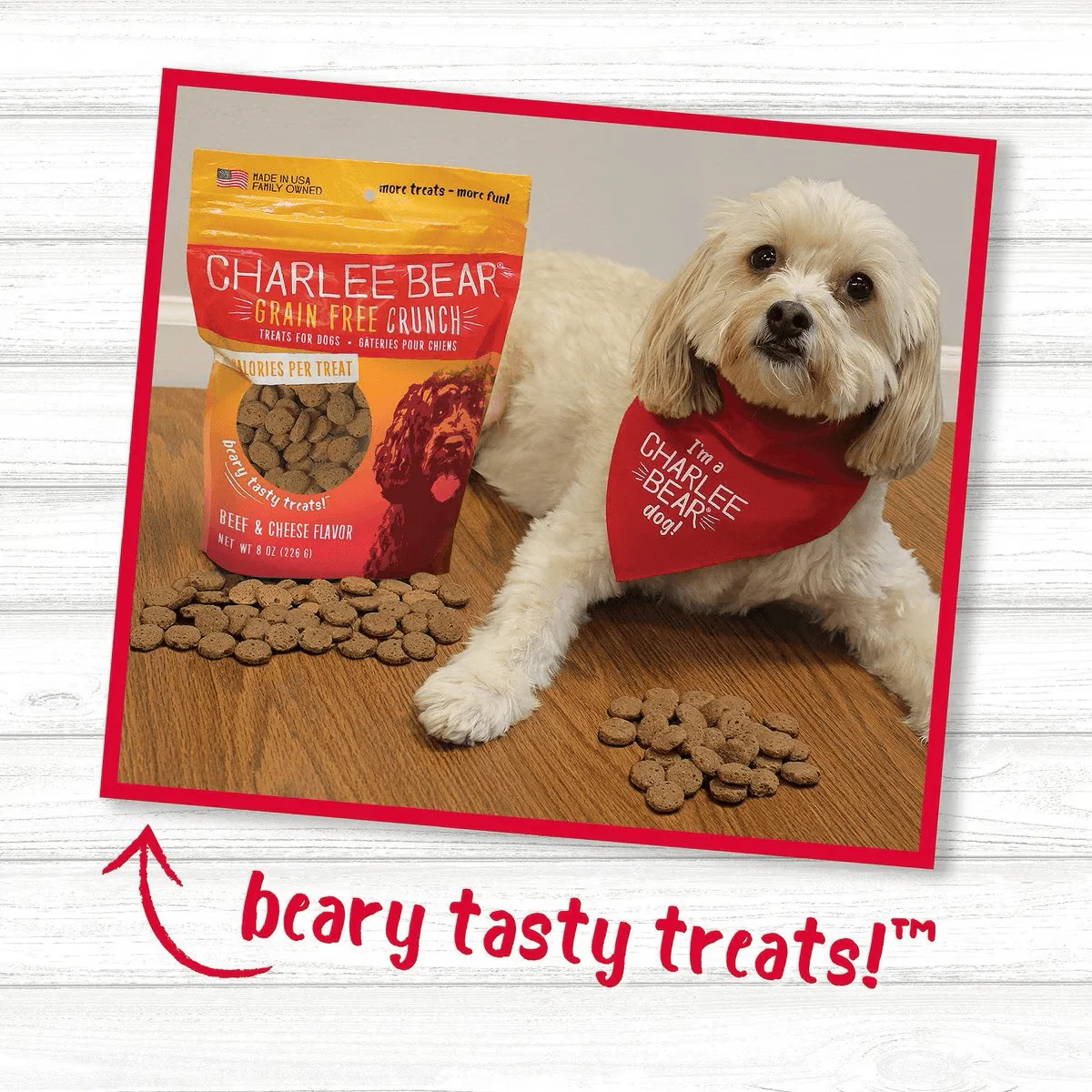 Charlee Bear Dog Treats Grain Free Beef & Cheese - Image 6