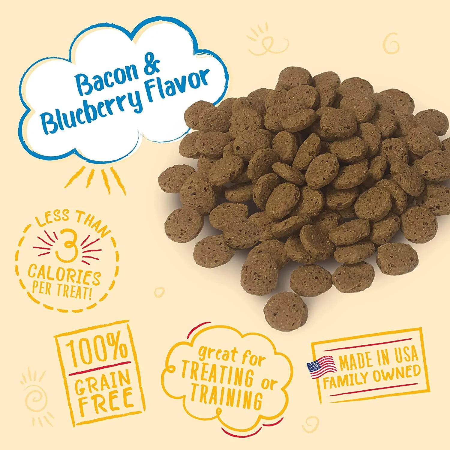 Charlee Bear Grain Free Crunch Bacon & Blueberry Flavour Dog Treats - Image 2