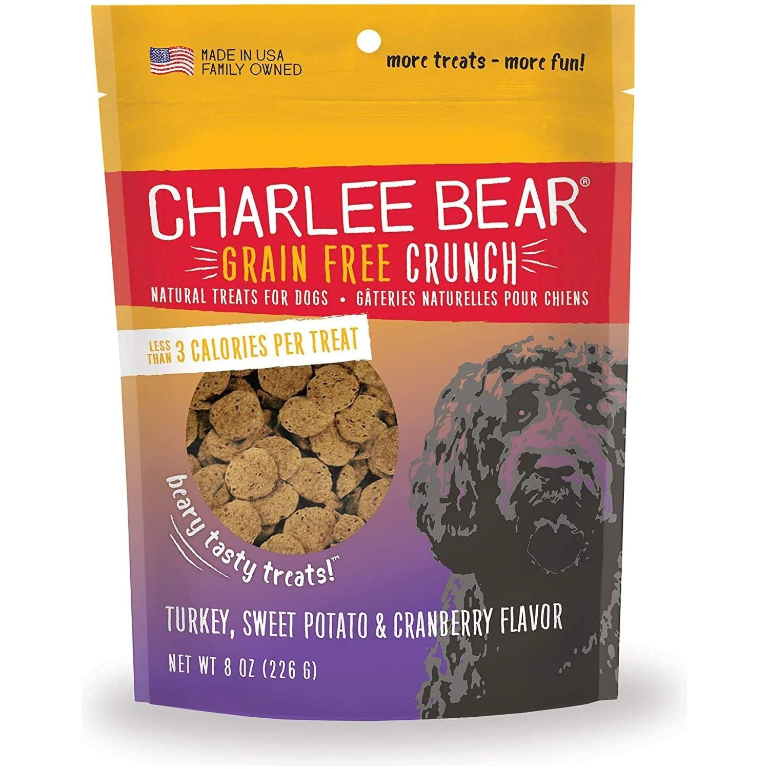 Charlee Bear Grain-Free Crunch Turkey, Sweet Potato and Cranberry Flavour Dog Treats