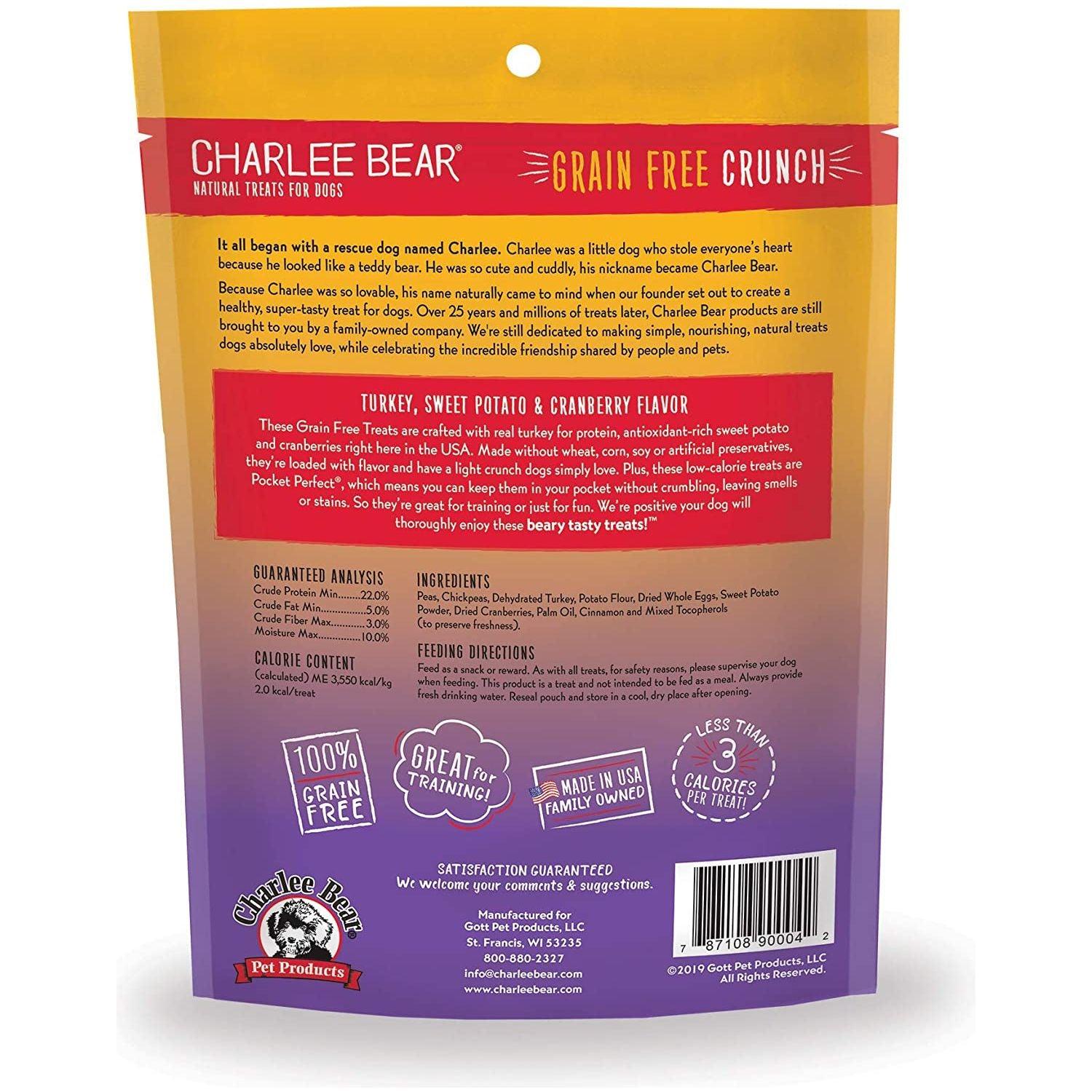 Charlee Bear Grain-Free Crunch Turkey, Sweet Potato and Cranberry Flavour Dog Treats - Image 10