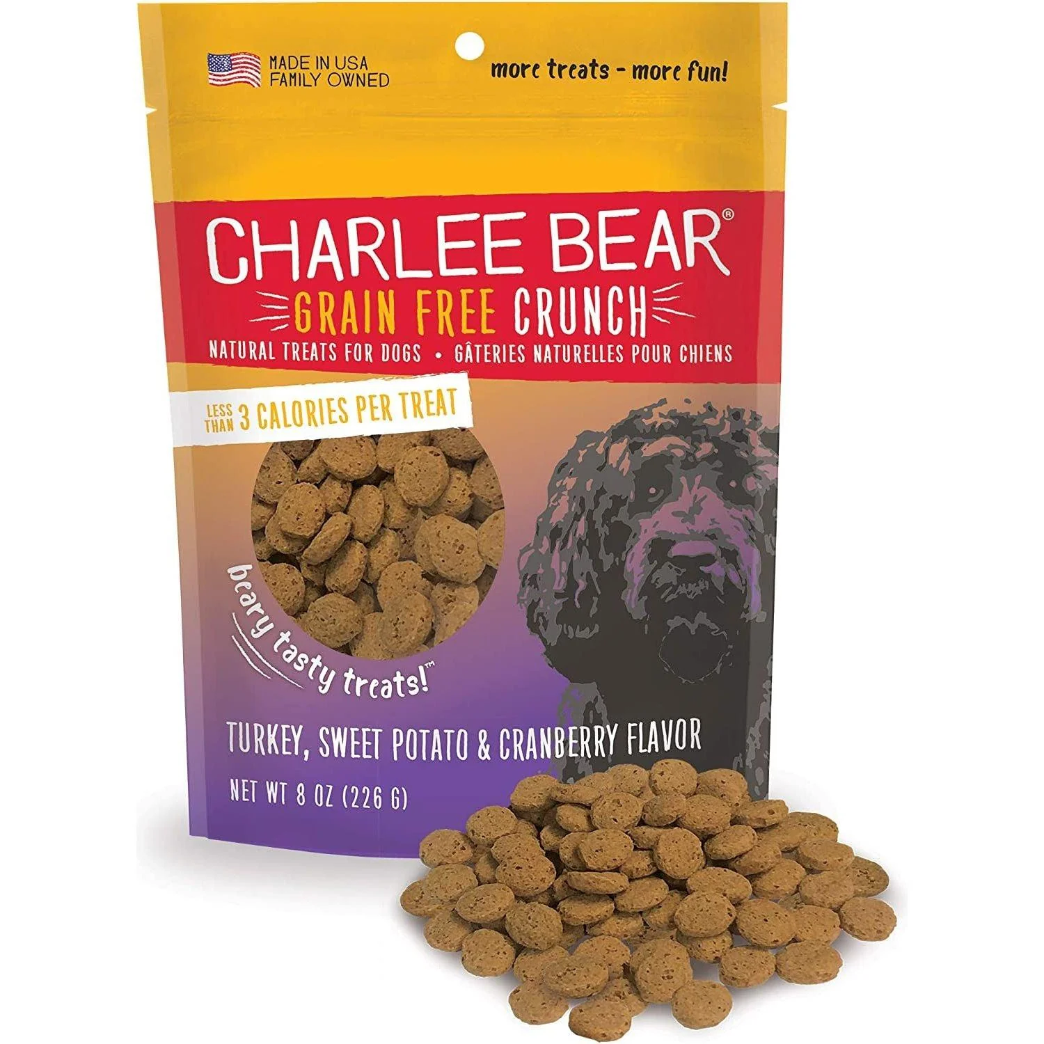Charlee Bear Grain-Free Crunch Turkey, Sweet Potato and Cranberry Flavour Dog Treats - Image 9