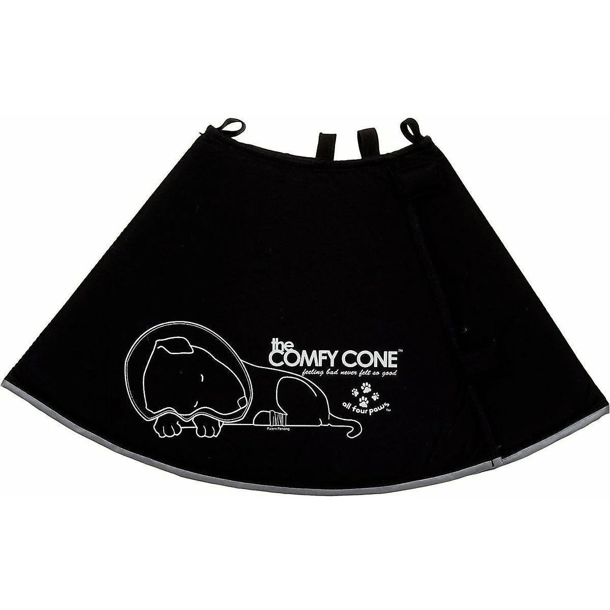Comfy Cone E-Collar for Dogs & Cats, Black