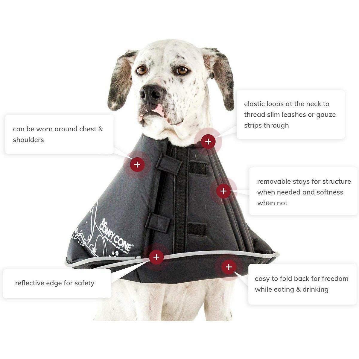 Comfy Cone E-Collar for Dogs & Cats, Black - Image 7