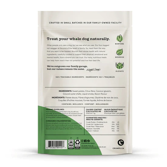 Crumps Naturals Plaque Busters Bacon Dog Treats - Image 2