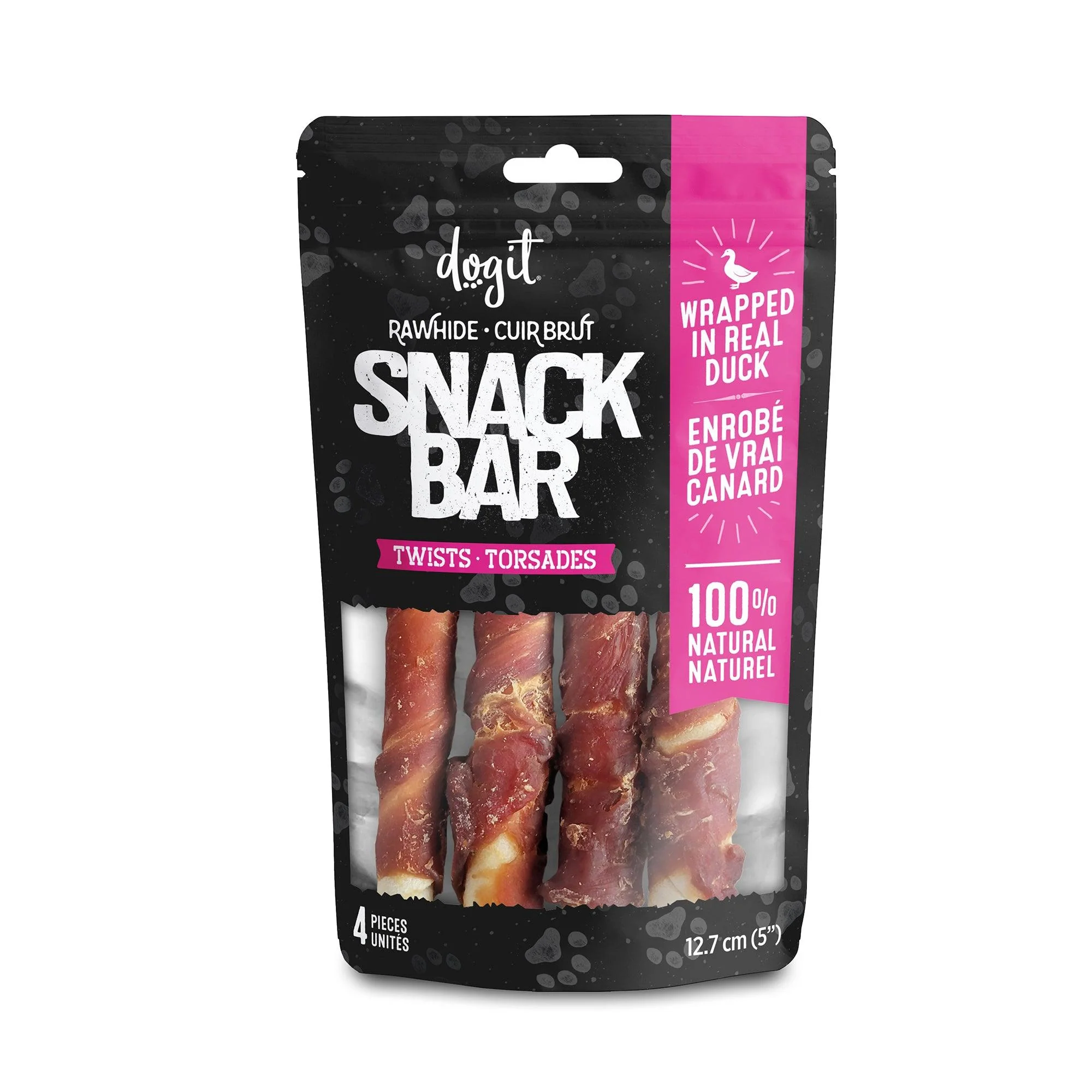 Dogit Snack Bar Dog Treats Duck Rawhide Twist - Image 4