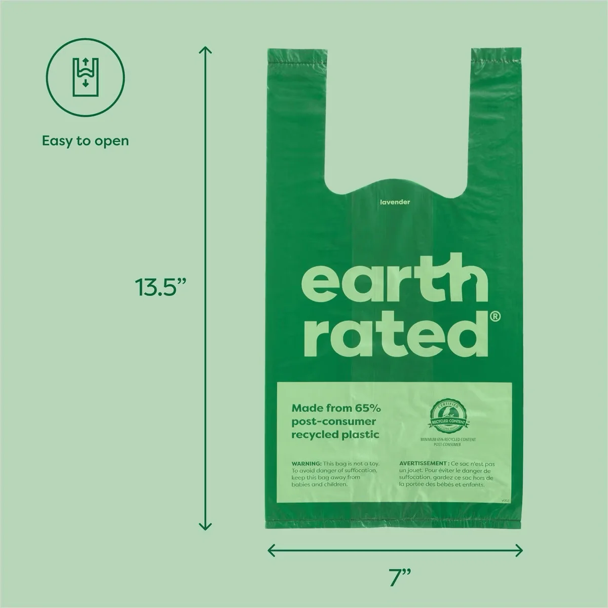 Earth Rated Lavender Scented Easy-tie Handle Bags - Image 4