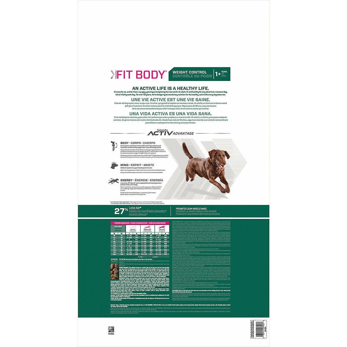 Eukanuba Large Breed Weight Control Fit Body Dog Food - Image 7