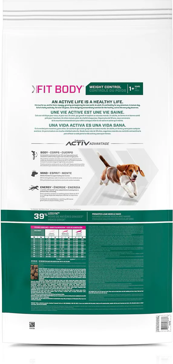 Eukanuba Medium Breed Weight Control Fit Body Dog Food - Image 2