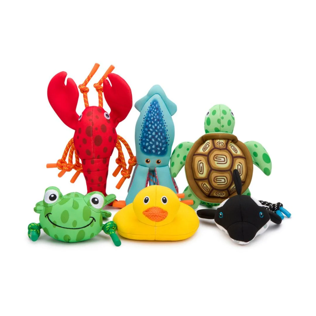 Fabdog Frog Floatie Squeaky Dog Water Toy - Image 2