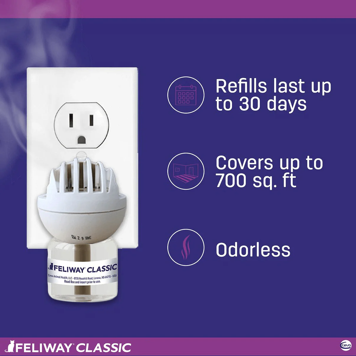 Feliway Classic 30 Day Starter Kit Calming Diffuser for Cats - Image 4